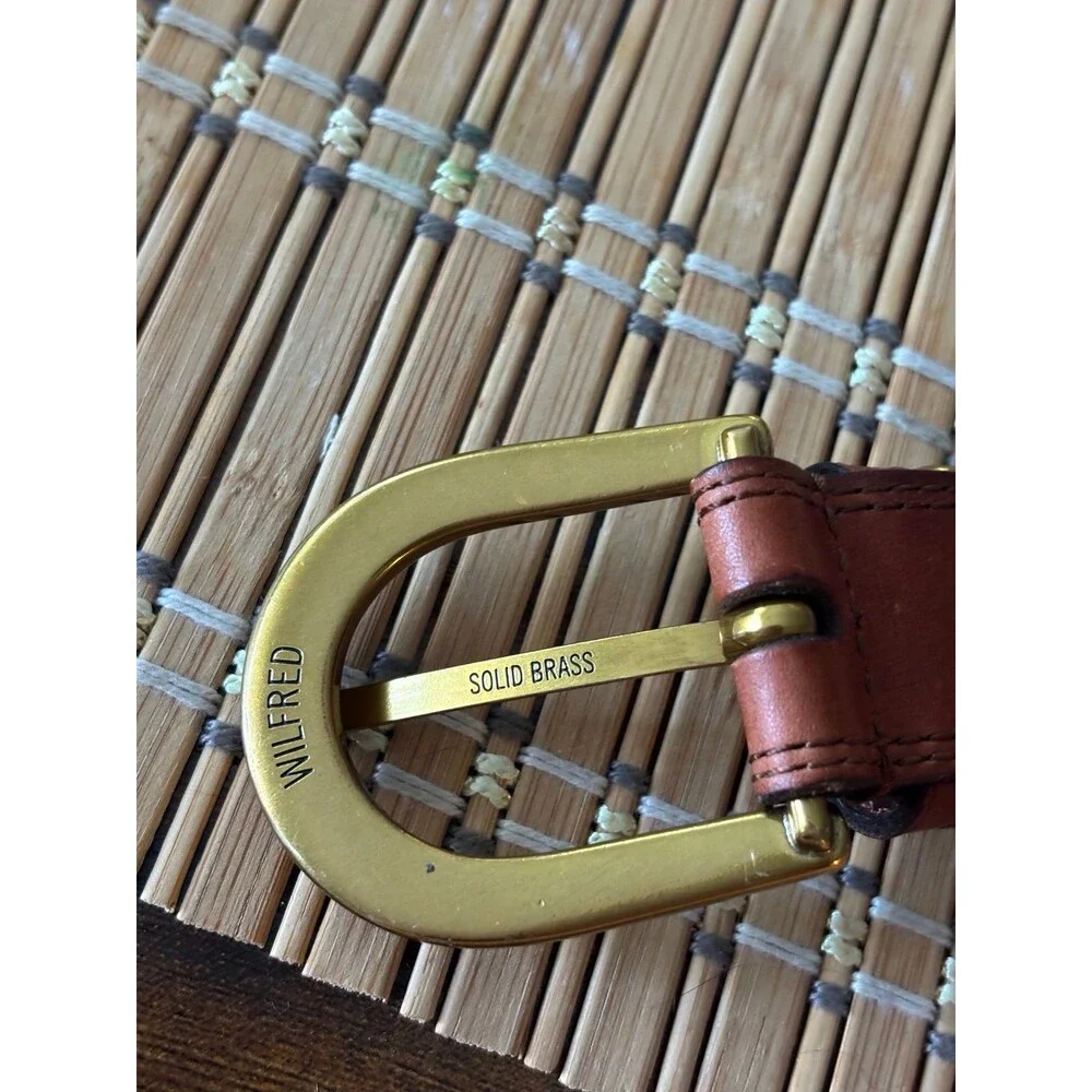 Aritzia Wilfred brown 100% leather belt Size L